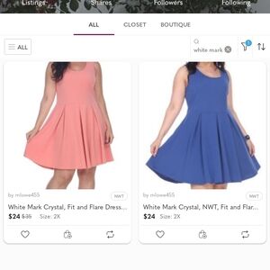 2) White Mark Crystal Dresses, New With Tags